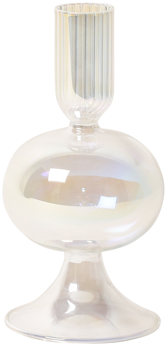 Glas lysestage - Regnbue changering - Glaslysestage som changerer i sollyset - Kulora