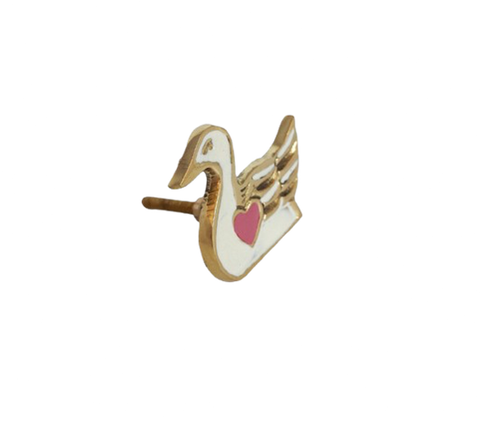 Doorknob Brass Swan