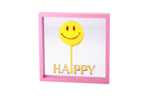 Love Frames Glasbillede - "HAPPY"