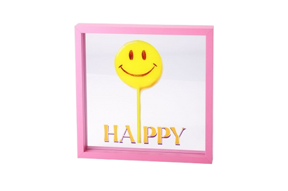 Love Frames Glasbillede - "HAPPY"