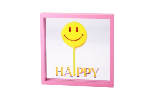Love Frames Glasbillede - "HAPPY"