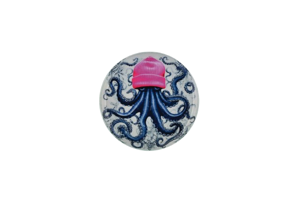 Dekofad m. Blæksprutte med Hue -Pink/Blå/Hvid Nuancer- Kulora