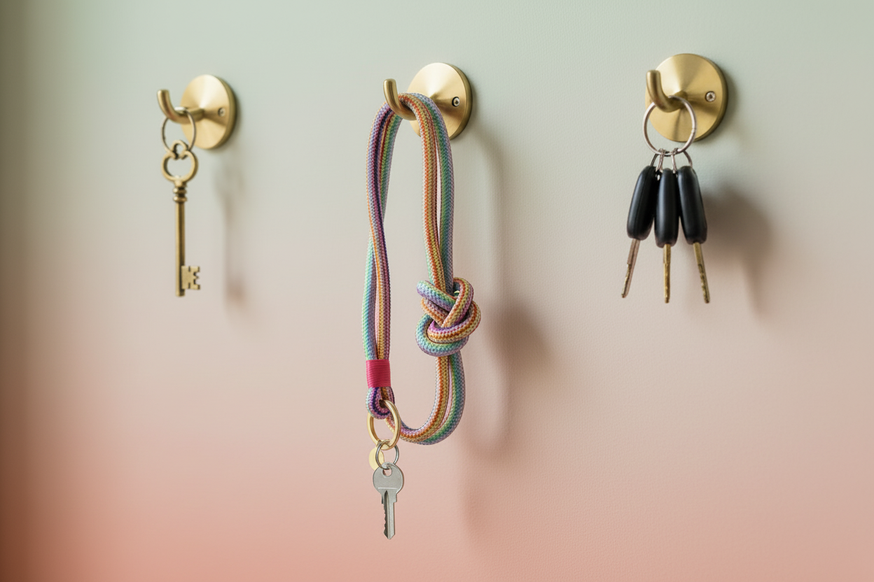 Keyhanger - Rainbow Pink/Guld