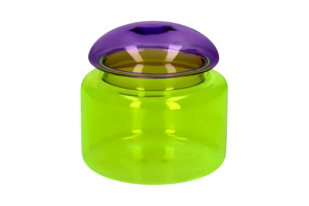 Glas krukke - Grøn/lilla nuancer - Kulora