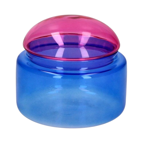 Glas krukke - Blå/Pink nuancer - Kulora