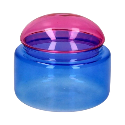 Glas krukke - Blå/Pink nuancer - Kulora