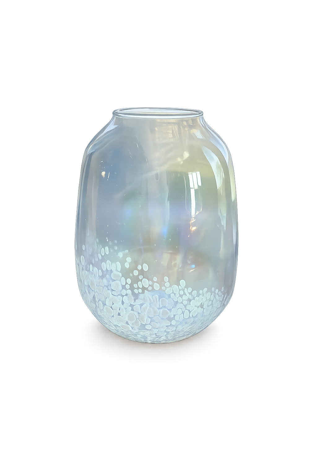 Vase - Hvide chips, Regnbue effekt - Vase til blomster som changere i sollyset - Kulora 