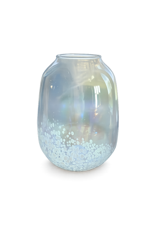 Vase - Hvide chips, Regnbue effekt - Vase til blomster som changere i sollyset - Kulora 