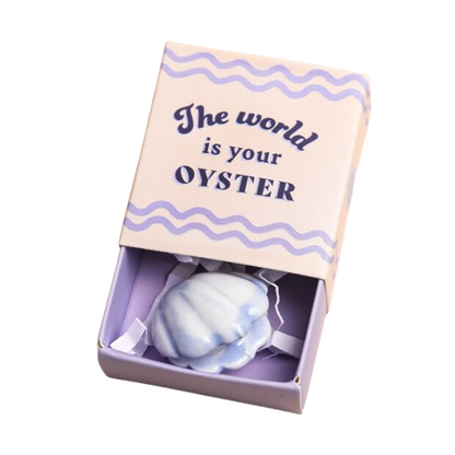 Tiny Matchbox Ceramic Token - Pearl Oyster