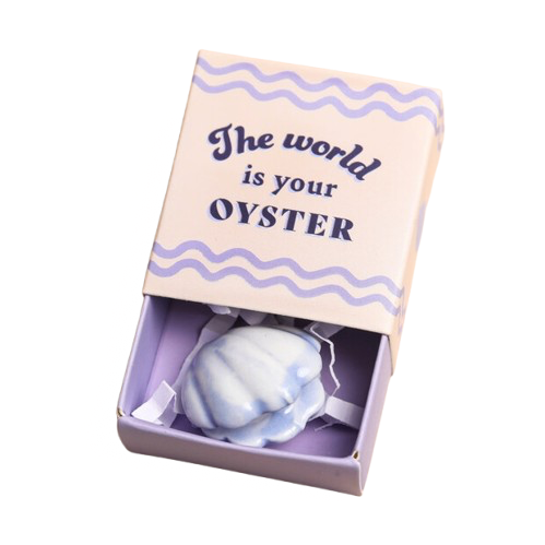 Tiny Matchbox Ceramic Token - Pearl Oyster