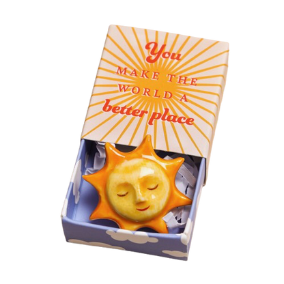 Tiny Matchbox Ceramic Token - Sunshine