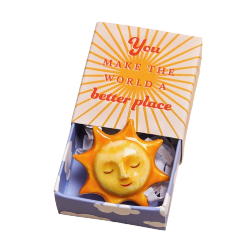 Tiny Matchbox Ceramic Token - Sunshine