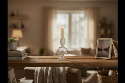Glas lysestage - Regnbue
