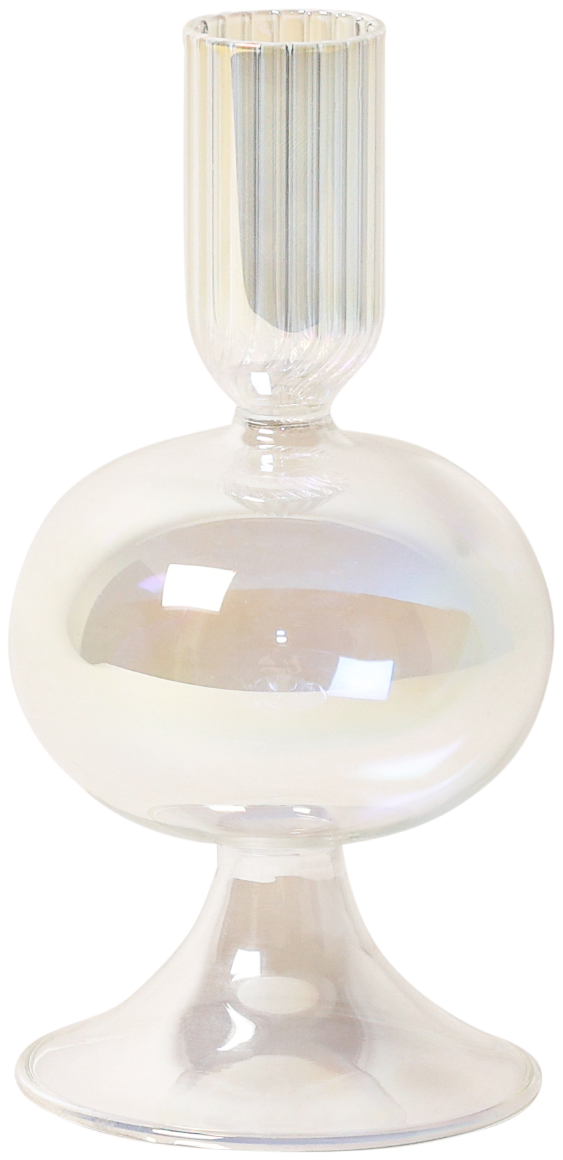 Glas lysestage - Regnbue changering - Glaslysestage som changerer i sollyset - Kulora
