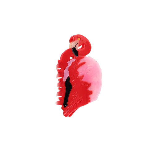 Hårklemme af flamingo - Røde og pinke nuancer - Kulora 