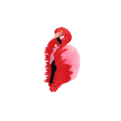 Hårklemme af flamingo - Røde og pinke nuancer - Kulora 