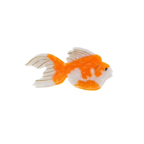 Hårklemme af en slørhale - Hvide og orange farver - Kulora