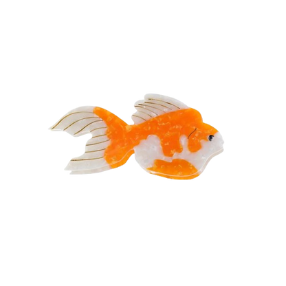 Hårklemme af en slørhale - Hvide og orange farver - Kulora