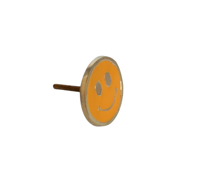Doorknob Brass Smiley - Orange