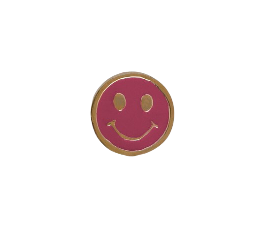 Doorknob Brass Smiley - Pink