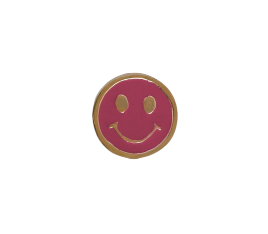 Doorknob Brass Smiley - Pink
