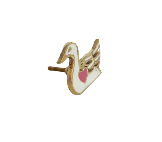 Doorknob Brass Swan