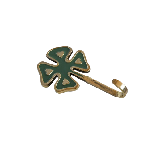 Hook Brass Lucky Clover
