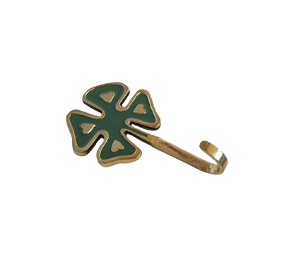 Hook Brass Lucky Clover