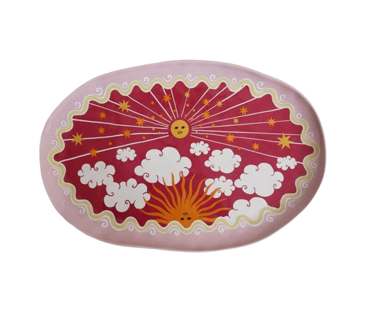 Large Oval Plate Sun