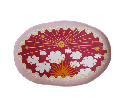 Large Oval Plate Sun