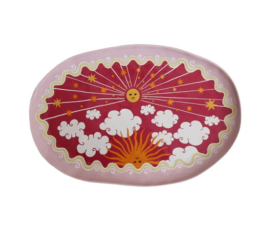 Large Oval Plate Sun
