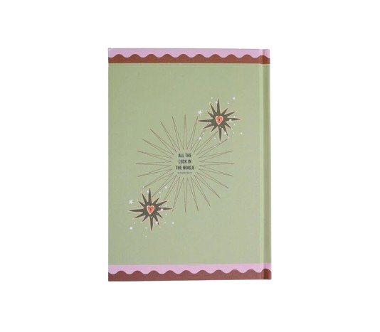 Notebook Green Flowers and Heart