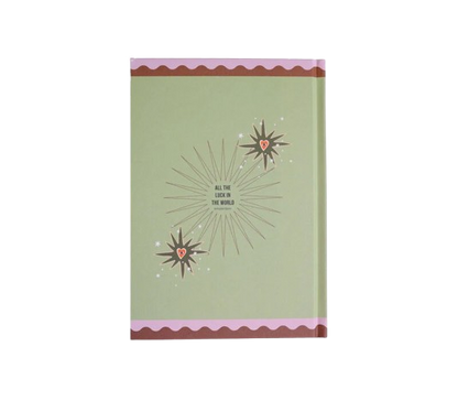 Notebook Green Flowers and Heart