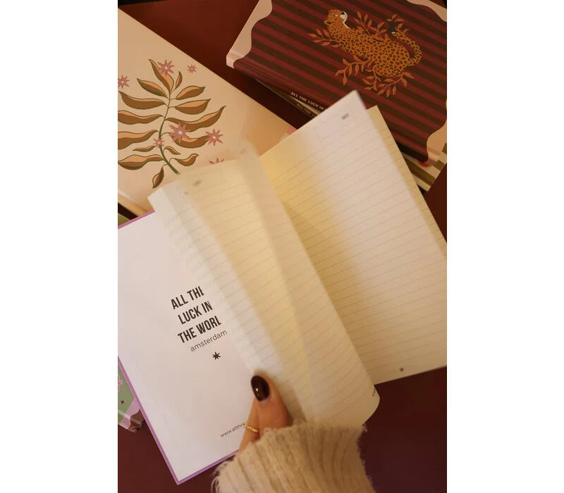 Notebook Green Flowers and Heart