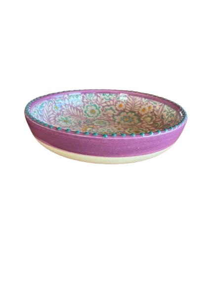 Florencia Low Bowl - Lilla/tyrkis