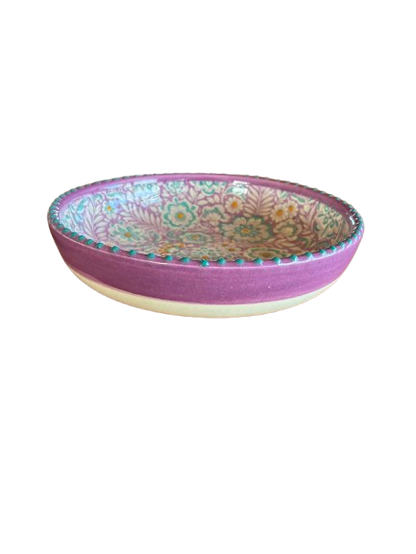 Florencia Low Bowl - Lilla/tyrkis
