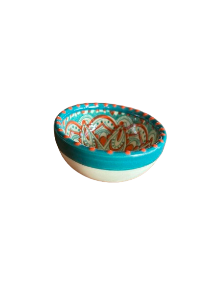 Gazania Tapas Bowl Micro - Tyrkis/orange