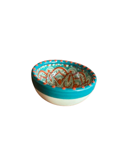 Gazania Tapas Bowl Micro - Tyrkis/orange
