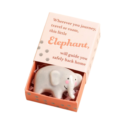 Tiny Matchbox Ceramic Token - Elephant