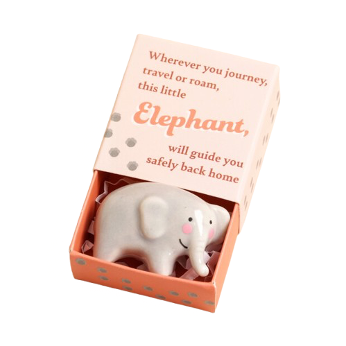 Tiny Matchbox Ceramic Token - Elephant