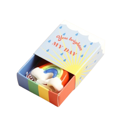 Tiny Matchbox Ceramic Token - Rainbow